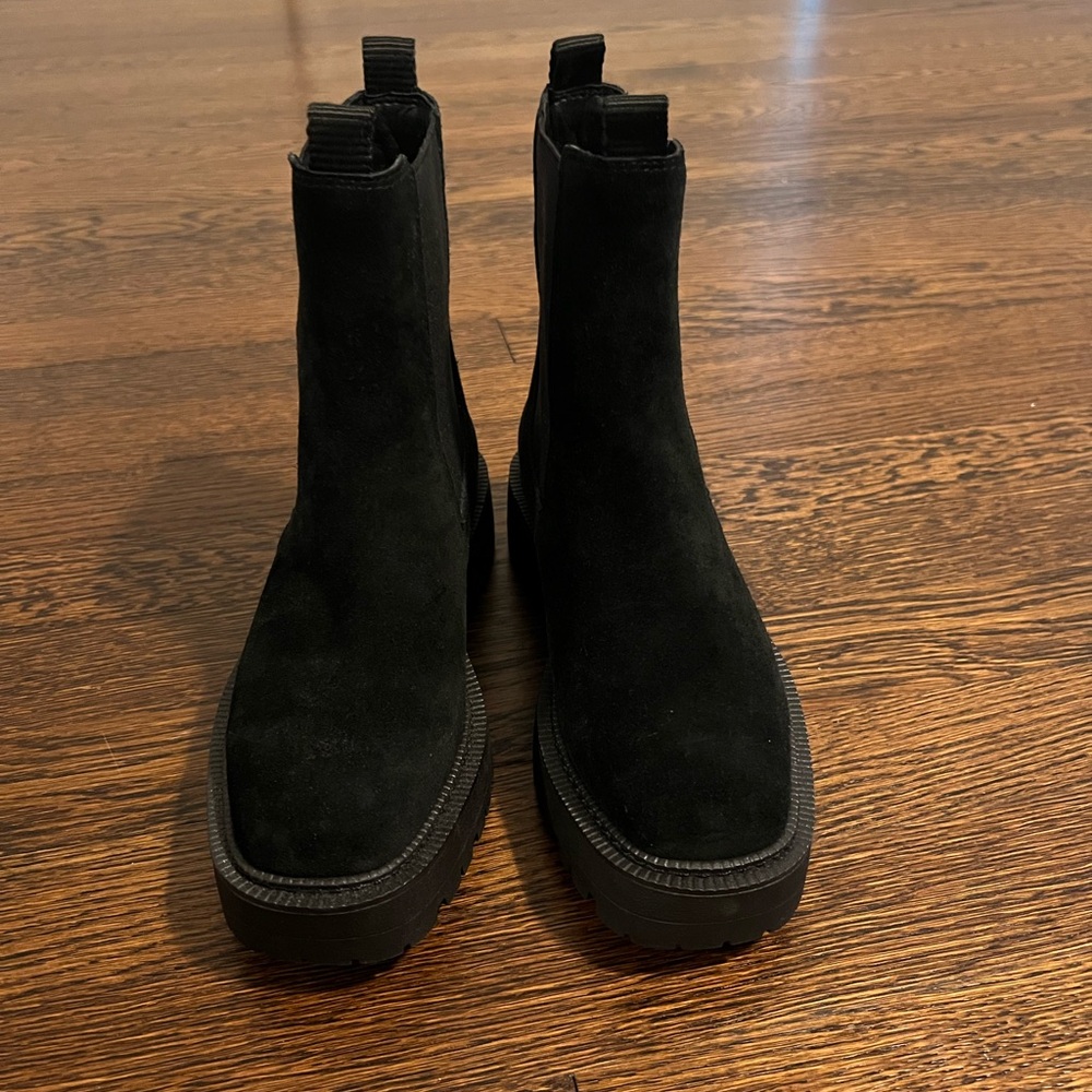 Sam Edelman Laguna lug sole boots - black suede